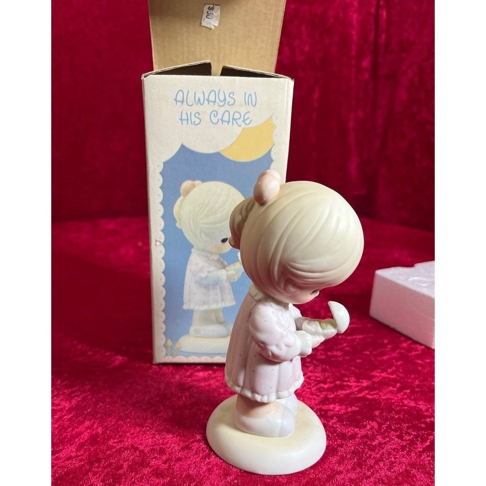 Precious Moments Always In His Care Girl with Bird Figurine 100226 Vintage Boxed